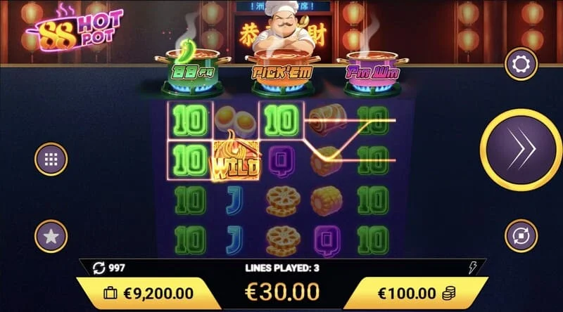 88 Hot Pot – dobitek z Wild simbolom na četrtem kolutu